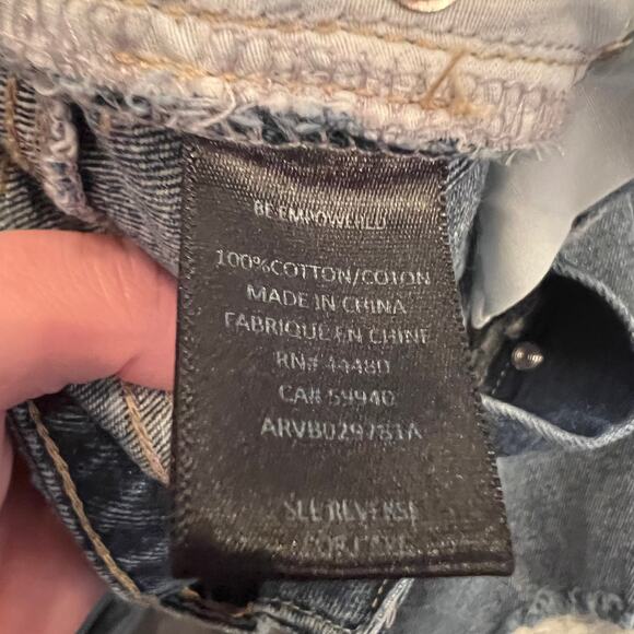 AFRM NEW Revolve Boyfriend Destroyed Luisa Denim Distressed Jeans Size 26 - Picture 6 of 13